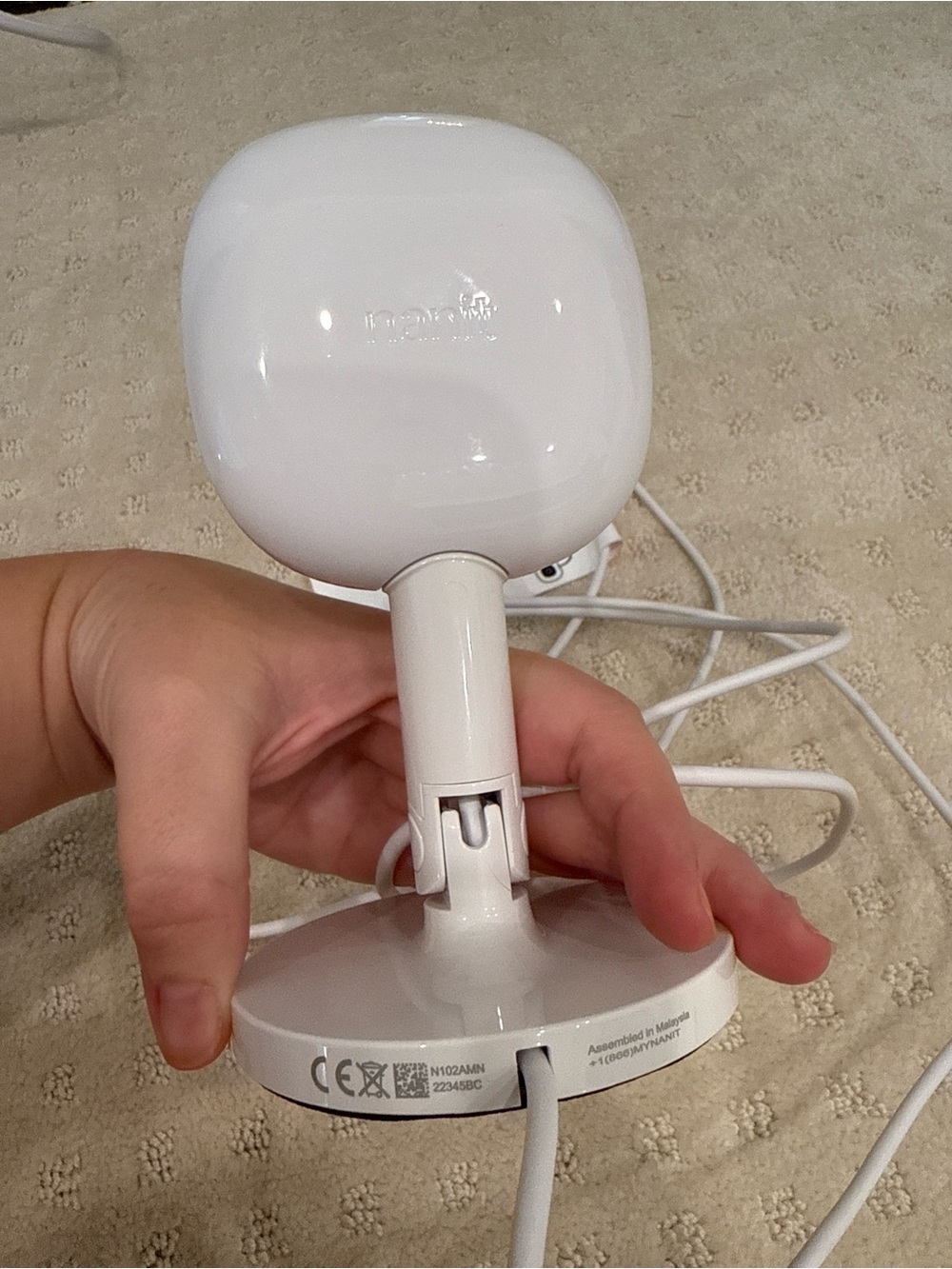 Nanit Pro Smart Baby Monitor Camera w/ Stand & Power Cord White - Picture 2 of 2